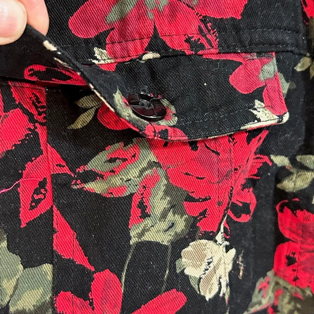 Christopher‎ & Banks Floral Cropped Jacket Size M